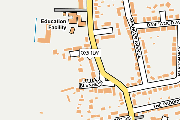 OX5 1LW map - OS OpenMap – Local (Ordnance Survey) OX5 1LW map - OS OpenMap – Local (Ordnance Survey)