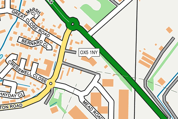 OX5 1NY map - OS OpenMap – Local (Ordnance Survey) OX5 1NY map - OS OpenMap – Local (Ordnance Survey)