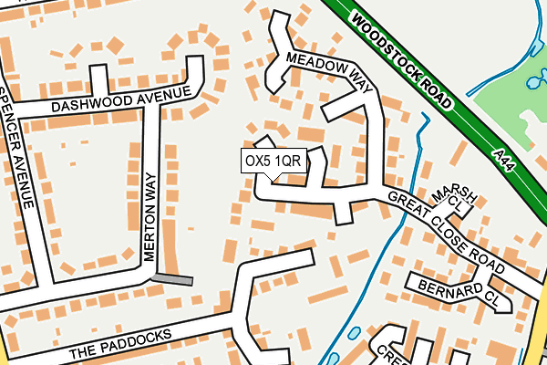 OX5 1QR map - OS OpenMap – Local (Ordnance Survey) OX5 1QR map - OS OpenMap – Local (Ordnance Survey)