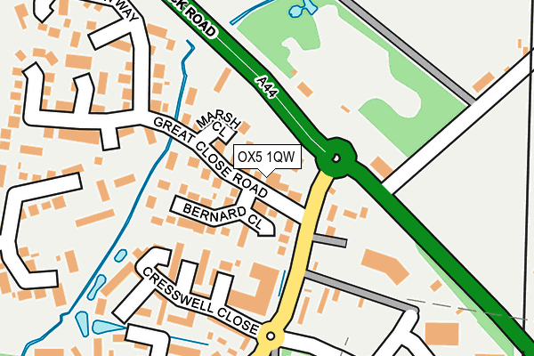 OX5 1QW map - OS OpenMap – Local (Ordnance Survey) OX5 1QW map - OS OpenMap – Local (Ordnance Survey)