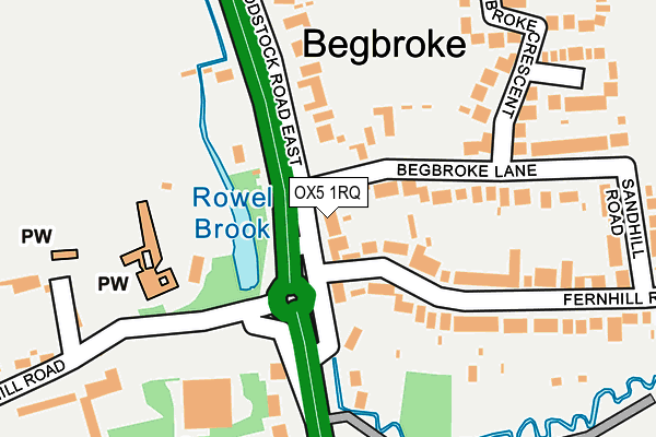 OX5 1RQ map - OS OpenMap – Local (Ordnance Survey) OX5 1RQ map - OS OpenMap – Local (Ordnance Survey)