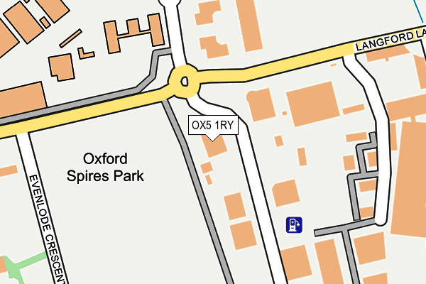 OX5 1RY map - OS OpenMap – Local (Ordnance Survey) OX5 1RY map - OS OpenMap – Local (Ordnance Survey)