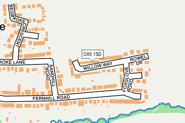 OX5 1SD map - OS OpenMap – Local (Ordnance Survey) OX5 1SD map - OS OpenMap – Local (Ordnance Survey)
