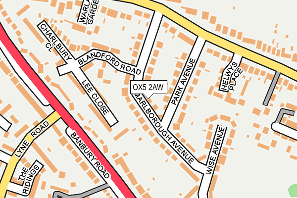 OX5 2AW map - OS OpenMap – Local (Ordnance Survey) OX5 2AW map - OS OpenMap – Local (Ordnance Survey)