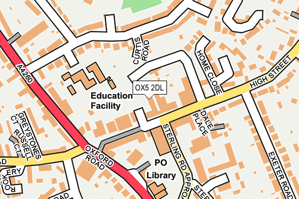 OX5 2DL map - OS OpenMap – Local (Ordnance Survey) OX5 2DL map - OS OpenMap – Local (Ordnance Survey)