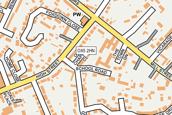OX5 2HN map - OS OpenMap – Local (Ordnance Survey) OX5 2HN map - OS OpenMap – Local (Ordnance Survey)