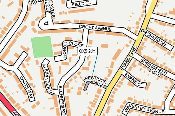OX5 2JY map - OS OpenMap – Local (Ordnance Survey) OX5 2JY map - OS OpenMap – Local (Ordnance Survey)