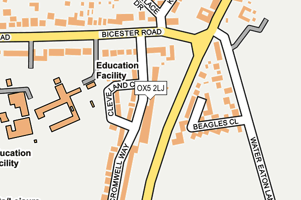 OX5 2LJ map - OS OpenMap – Local (Ordnance Survey) OX5 2LJ map - OS OpenMap – Local (Ordnance Survey)
