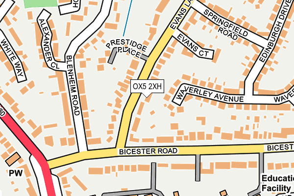 OX5 2XH map - OS OpenMap – Local (Ordnance Survey) OX5 2XH map - OS OpenMap – Local (Ordnance Survey)