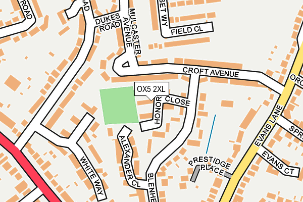 OX5 2XL map - OS OpenMap – Local (Ordnance Survey) OX5 2XL map - OS OpenMap – Local (Ordnance Survey)