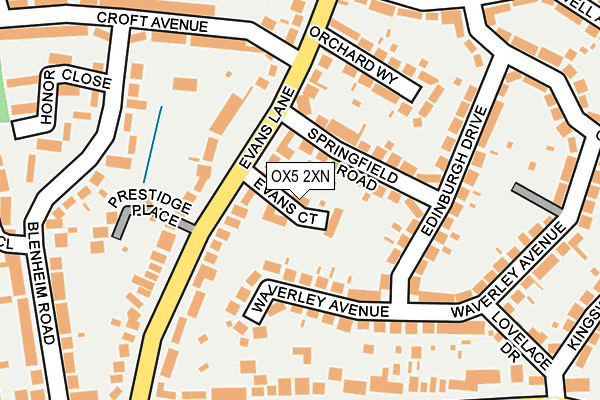 OX5 2XN map - OS OpenMap – Local (Ordnance Survey) OX5 2XN map - OS OpenMap – Local (Ordnance Survey)