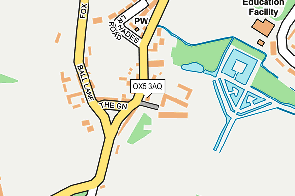 OX5 3AQ map - OS OpenMap – Local (Ordnance Survey) OX5 3AQ map - OS OpenMap – Local (Ordnance Survey)