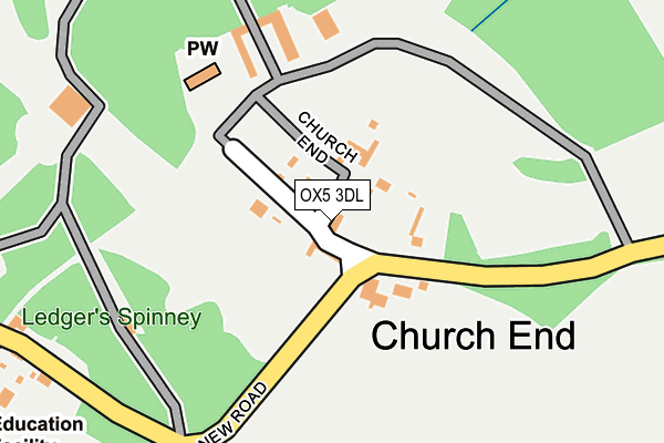 OX5 3DL map - OS OpenMap – Local (Ordnance Survey) OX5 3DL map - OS OpenMap – Local (Ordnance Survey)
