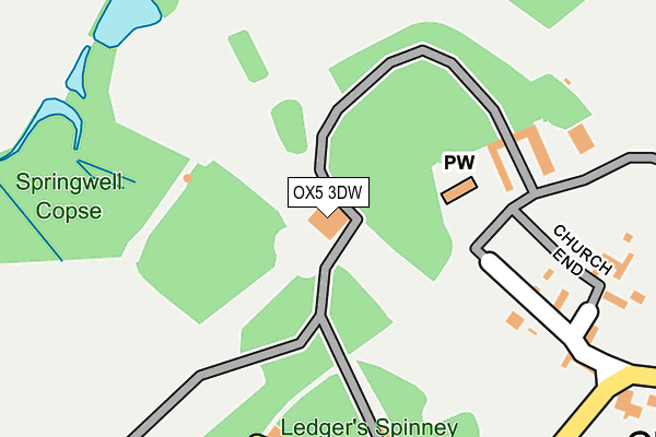 OX5 3DW map - OS OpenMap – Local (Ordnance Survey) OX5 3DW map - OS OpenMap – Local (Ordnance Survey)