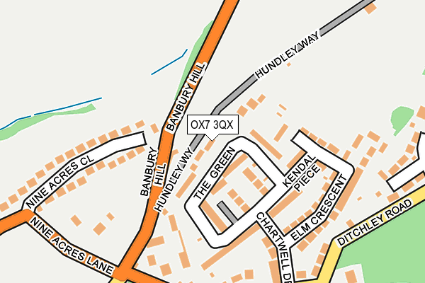 OX7 3QX map - OS OpenMap – Local (Ordnance Survey) OX7 3QX map - OS OpenMap – Local (Ordnance Survey)