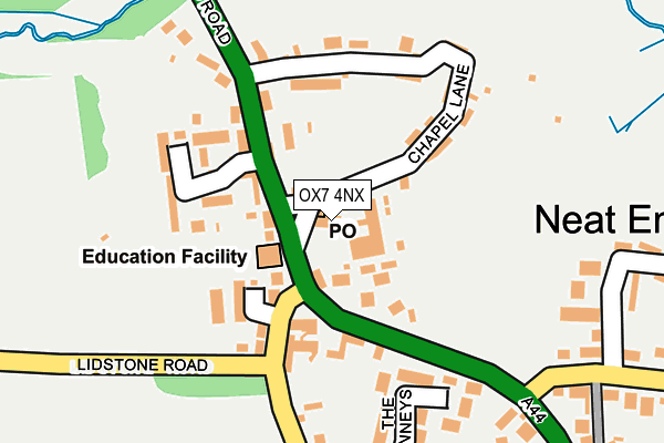 OX7 4NX map - OS OpenMap – Local (Ordnance Survey) OX7 4NX map - OS OpenMap – Local (Ordnance Survey)
