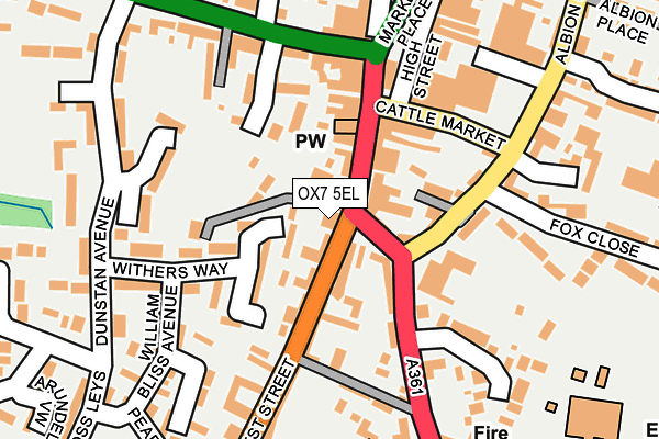 OX7 5EL map - OS OpenMap – Local (Ordnance Survey) OX7 5EL map - OS OpenMap – Local (Ordnance Survey)