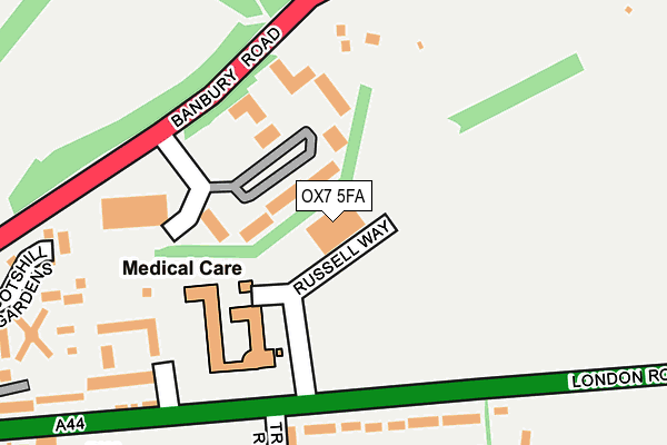 OX7 5FA map - OS OpenMap – Local (Ordnance Survey)
