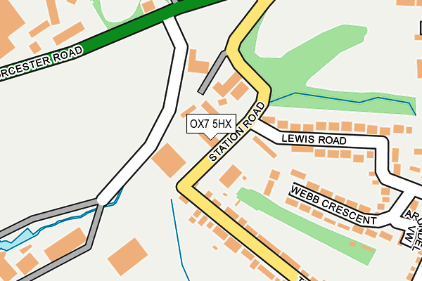 OX7 5HX map - OS OpenMap – Local (Ordnance Survey) OX7 5HX map - OS OpenMap – Local (Ordnance Survey)