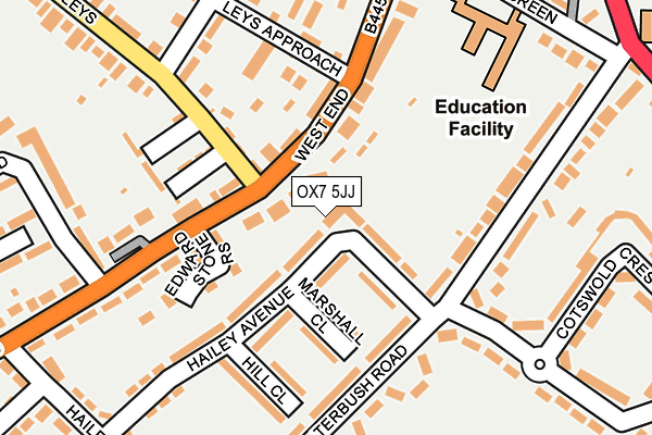 OX7 5JJ map - OS OpenMap – Local (Ordnance Survey) OX7 5JJ map - OS OpenMap – Local (Ordnance Survey)
