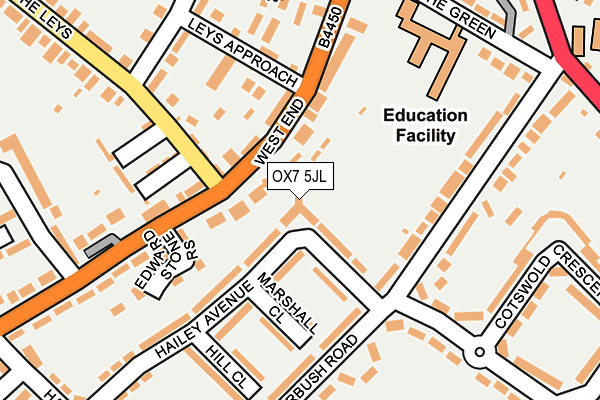 OX7 5JL map - OS OpenMap – Local (Ordnance Survey) OX7 5JL map - OS OpenMap – Local (Ordnance Survey)