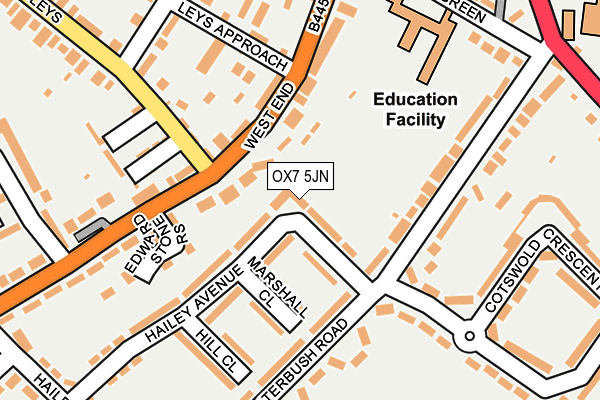 OX7 5JN map - OS OpenMap – Local (Ordnance Survey) OX7 5JN map - OS OpenMap – Local (Ordnance Survey)