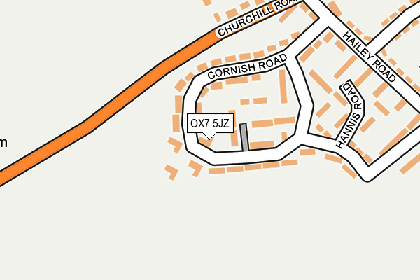 OX7 5JZ map - OS OpenMap – Local (Ordnance Survey) OX7 5JZ map - OS OpenMap – Local (Ordnance Survey)