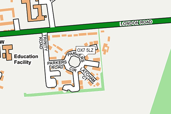 OX7 5LZ map - OS OpenMap – Local (Ordnance Survey) OX7 5LZ map - OS OpenMap – Local (Ordnance Survey)