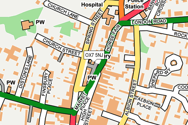 OX7 5NJ map - OS OpenMap – Local (Ordnance Survey) OX7 5NJ map - OS OpenMap – Local (Ordnance Survey)