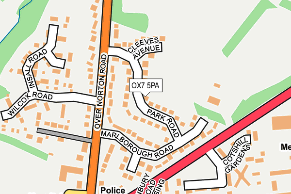 OX7 5PA map - OS OpenMap – Local (Ordnance Survey) OX7 5PA map - OS OpenMap – Local (Ordnance Survey)