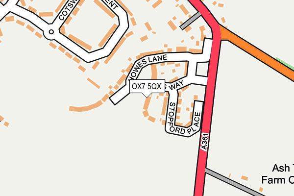 OX7 5QX map - OS OpenMap – Local (Ordnance Survey) OX7 5QX map - OS OpenMap – Local (Ordnance Survey)