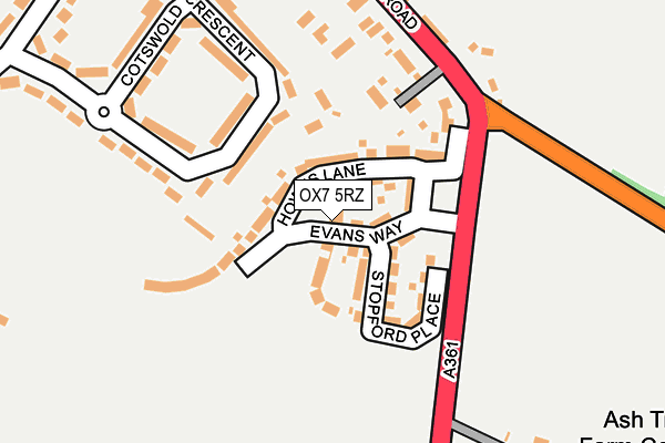 OX7 5RZ map - OS OpenMap – Local (Ordnance Survey) OX7 5RZ map - OS OpenMap – Local (Ordnance Survey)