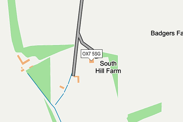 OX7 5SG map - OS OpenMap – Local (Ordnance Survey) OX7 5SG map - OS OpenMap – Local (Ordnance Survey)