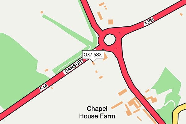 OX7 5SX map - OS OpenMap – Local (Ordnance Survey) OX7 5SX map - OS OpenMap – Local (Ordnance Survey)