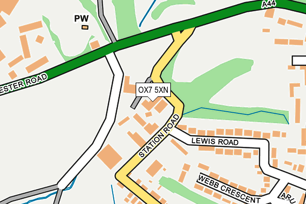 OX7 5XN map - OS OpenMap – Local (Ordnance Survey) OX7 5XN map - OS OpenMap – Local (Ordnance Survey)