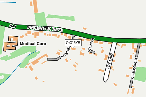 OX7 5YB map - OS OpenMap – Local (Ordnance Survey) OX7 5YB map - OS OpenMap – Local (Ordnance Survey)
