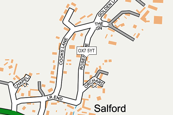 OX7 5YT map - OS OpenMap – Local (Ordnance Survey) OX7 5YT map - OS OpenMap – Local (Ordnance Survey)