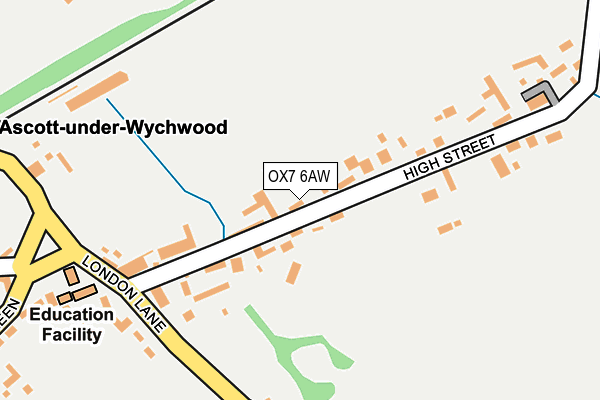 OX7 6AW map - OS OpenMap – Local (Ordnance Survey) OX7 6AW map - OS OpenMap – Local (Ordnance Survey)