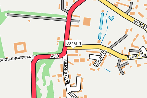 OX7 6FN map - OS OpenMap – Local (Ordnance Survey) OX7 6FN map - OS OpenMap – Local (Ordnance Survey)