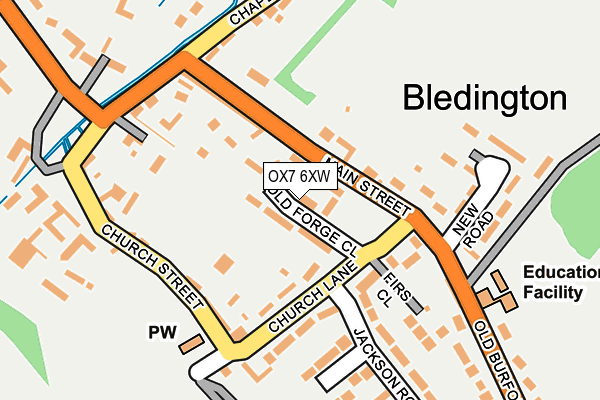 OX7 6XW map - OS OpenMap – Local (Ordnance Survey)