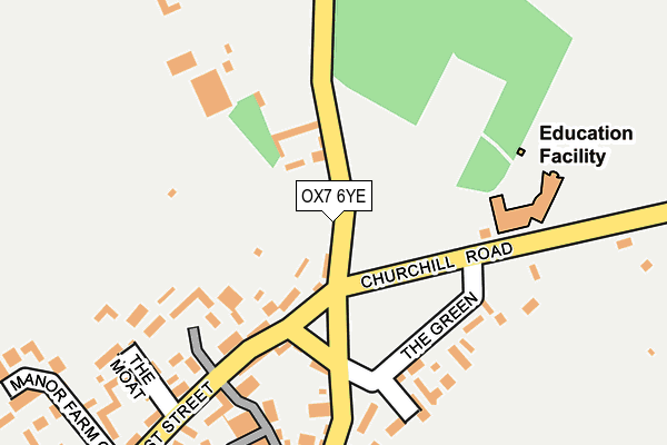OX7 6YE map - OS OpenMap – Local (Ordnance Survey) OX7 6YE map - OS OpenMap – Local (Ordnance Survey)