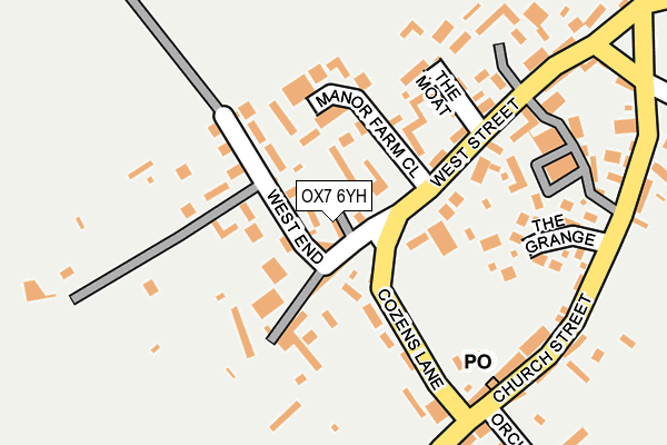 OX7 6YH map - OS OpenMap – Local (Ordnance Survey) OX7 6YH map - OS OpenMap – Local (Ordnance Survey)