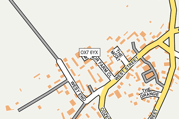 OX7 6YX map - OS OpenMap – Local (Ordnance Survey) OX7 6YX map - OS OpenMap – Local (Ordnance Survey)