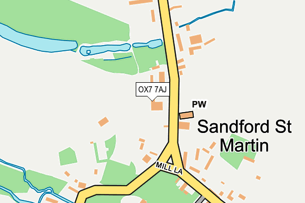 OX7 7AJ map - OS OpenMap – Local (Ordnance Survey) OX7 7AJ map - OS OpenMap – Local (Ordnance Survey)