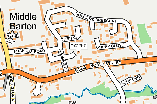 OX7 7HG map - OS OpenMap – Local (Ordnance Survey) OX7 7HG map - OS OpenMap – Local (Ordnance Survey)