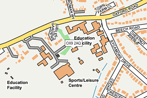 OX9 2AQ map - OS OpenMap – Local (Ordnance Survey) OX9 2AQ map - OS OpenMap – Local (Ordnance Survey)