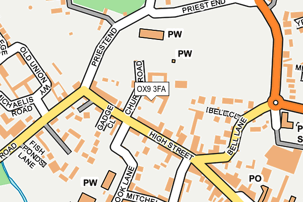OX9 3FA map - OS OpenMap – Local (Ordnance Survey) OX9 3FA map - OS OpenMap – Local (Ordnance Survey)