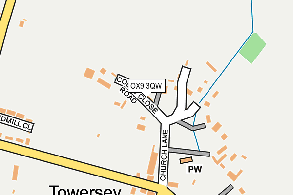 OX9 3QW map - OS OpenMap – Local (Ordnance Survey) OX9 3QW map - OS OpenMap – Local (Ordnance Survey)