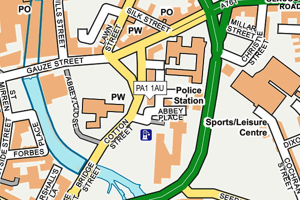 PA1 1AU map - OS OpenMap – Local (Ordnance Survey) PA1 1AU map - OS OpenMap – Local (Ordnance Survey)