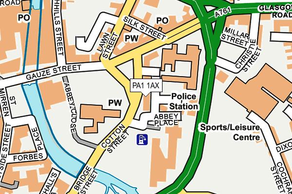 PA1 1AX map - OS OpenMap – Local (Ordnance Survey) PA1 1AX map - OS OpenMap – Local (Ordnance Survey)